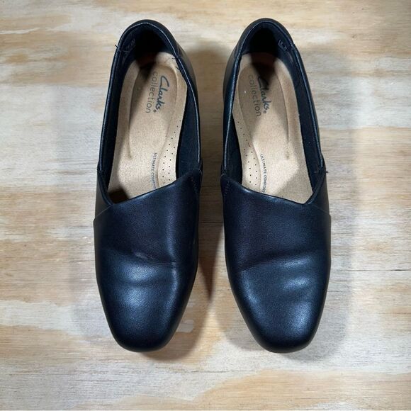 Clarks Collection Juliet Black Leather Shoes Women’s Size 8,5 - Picture 2 of 6